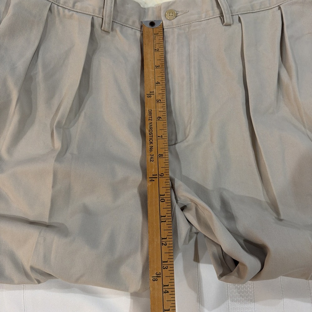 Polo Ralph Lauren Size 36/32 Khaki Chino Ethan Pants Pleated - Picture 2 of 6